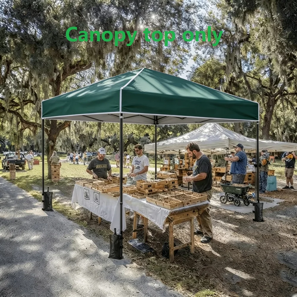 1 Piece of Outdoor Hollow White Tent Replacement Top Fabric, Compatible with Universal Folding Tents 10Ft*10Ft, for Outdoor Camping, Picnics, and Leisure Use, Easily Replaces Old Tent Tops, Creating a Comfortable Outdo