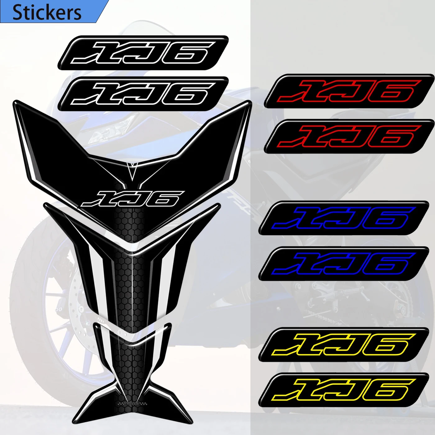 

For Yamaha XJ6 Diversion Tankpad Motorcycle Tank Pad Protector Fish Bone Stickers