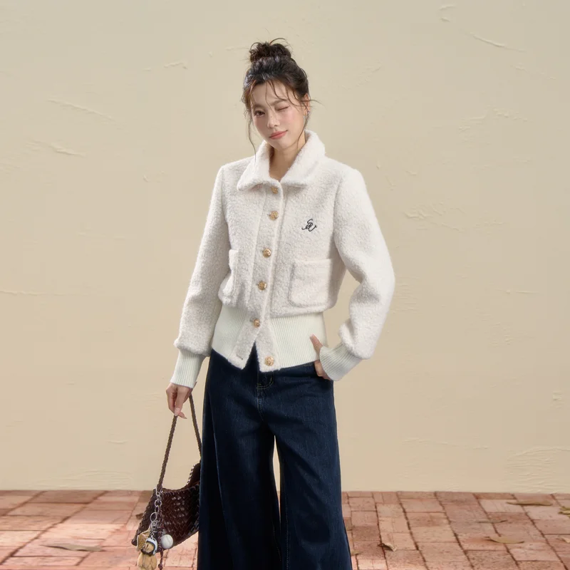 

Insliisa, осенне-зимнее шерстяное пальто, женское повседневное пальто с поясом, небольшой размер, модный повседневный топ для женщин