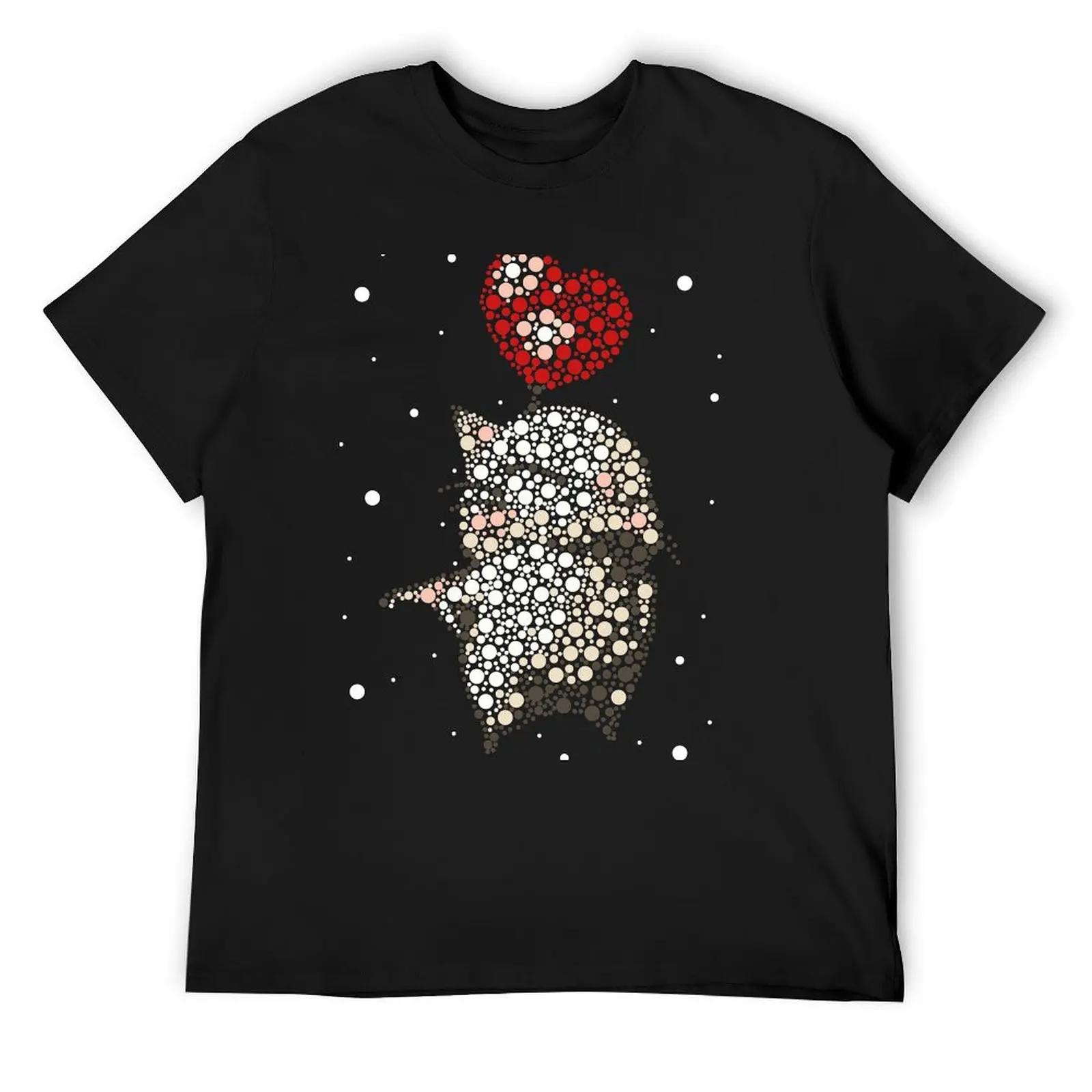 

Valentines Moogle Stipppling T-Shirt anime Blouse summer top essential t shirt tee shirts for men