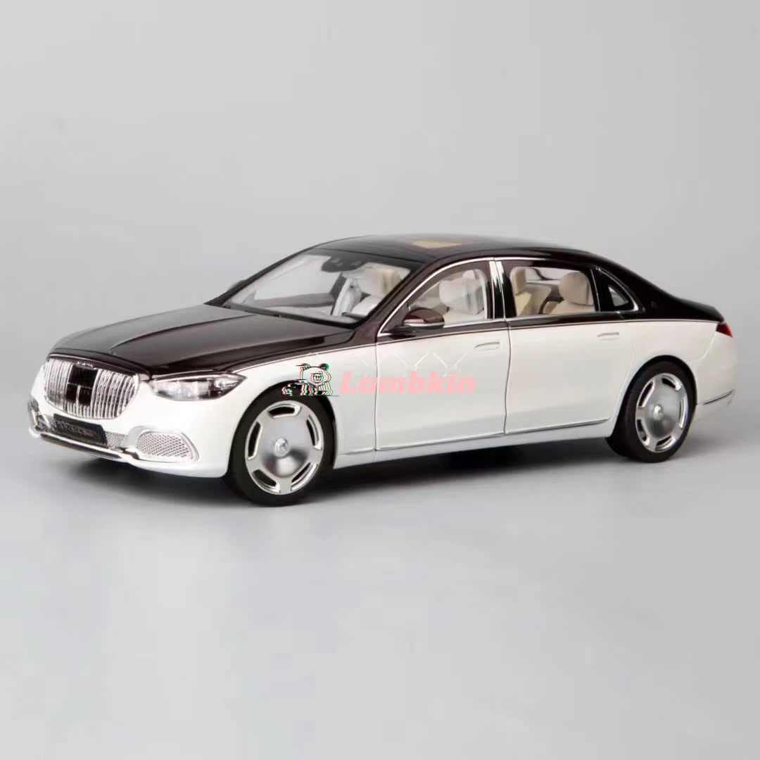 rare in stock NOREV 1:18 benz-S680 ruby red+White W223 2021 Model Car Model Limousine Gift Collectible Ornament