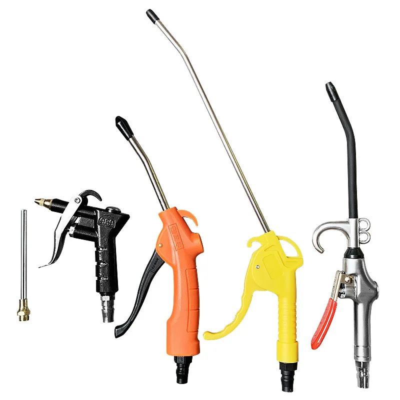 Plastic Copper Core Pneumatic Blower Gun Short Nose Dust Cleaning Gun Aluminum Extended Blow Dust Gun Air Duster Cleaner