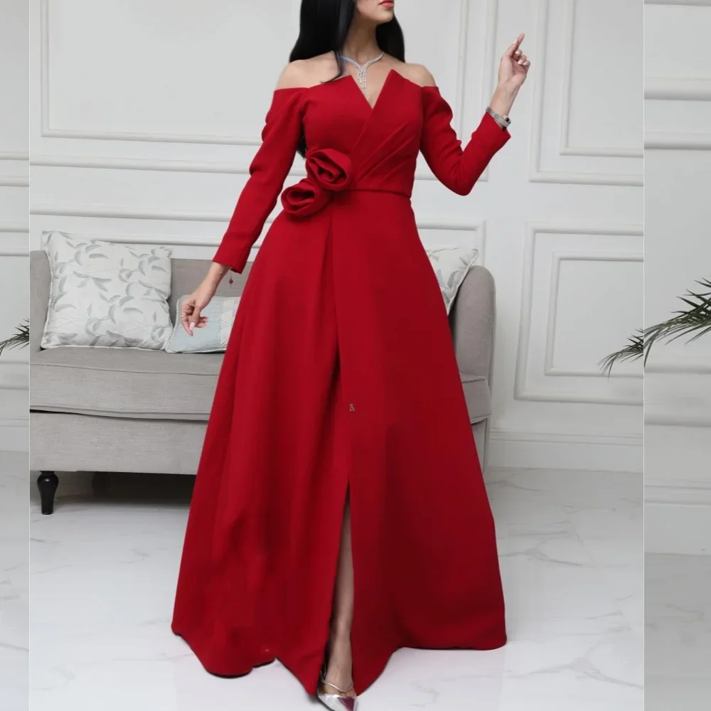 

Индивидуальное джерси с рюшами Quinceanera, трапециевидное платье с открытыми плечами, длинные платья на заказ