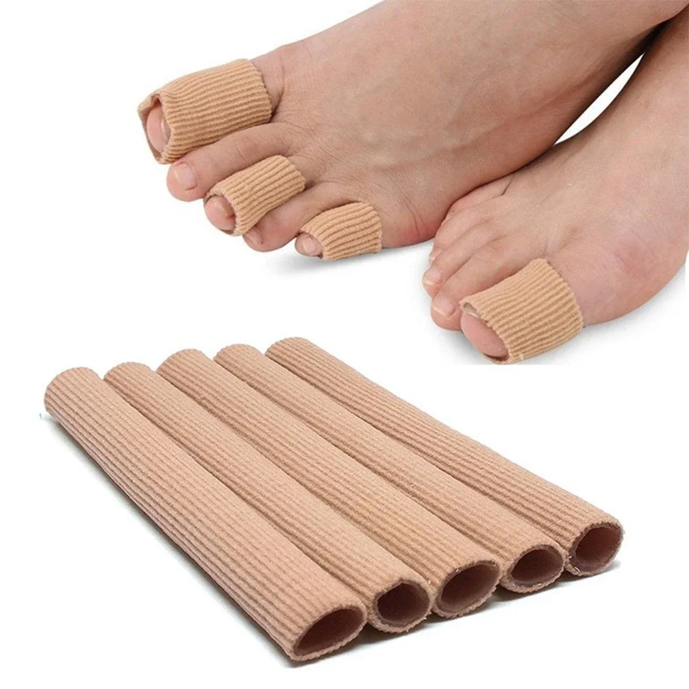 Silicone Toe Gel Protectors | Finger & Toe Fabric Gel Bandages | Foot Pads for Corns, Blisters | Pain-Relief Cushion Inserts