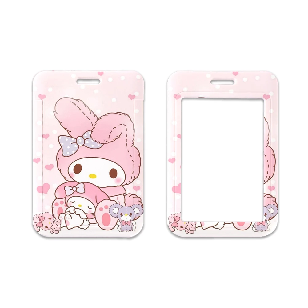 Titular do cartão de colhedor para campus estudantil, colhedor retrátil dos desenhos animados, minha melodia Cinnamoroll, Kuromi, Sanrio Anime, bonito, Kawaii, W, novo produto