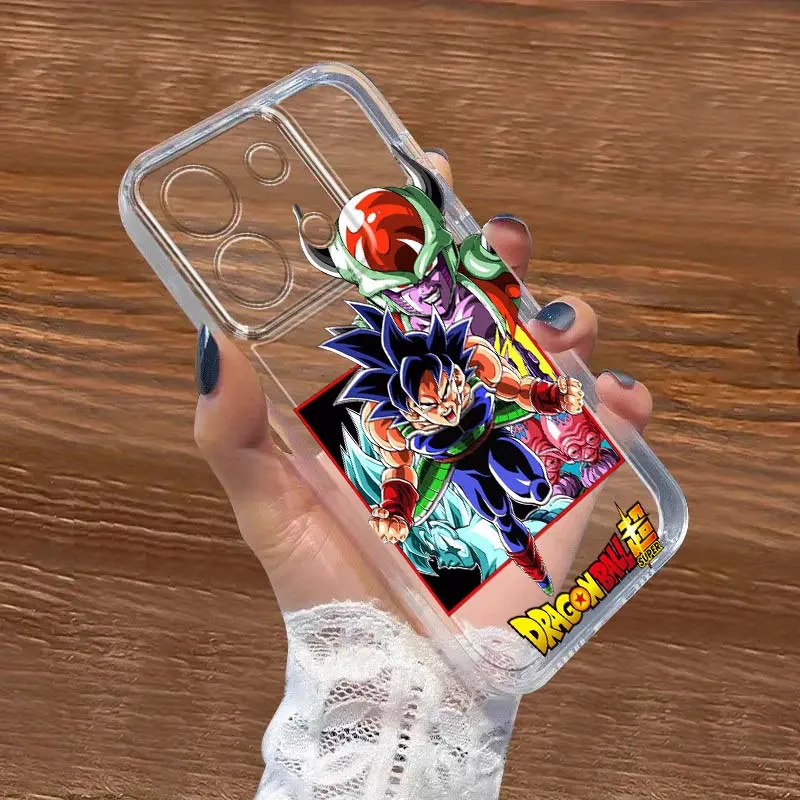 

Dragon Ball Cartoon Anime Phone Case For Xiaomi Redmi Note 8 8T 9 9T 11E 12 13 14 Pro Plus Turbo 5G Fashion Transparent