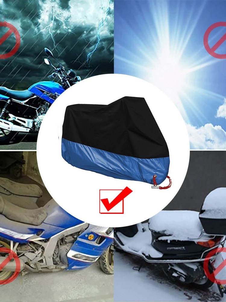 AliExpress NONE Universal Motorcycle Cover M L XL 2XL 3XL 4XL Outdoor UV Protector For All Season Waterproof Bike Rain Dustproof Motor Scooter