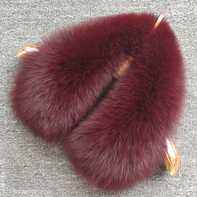 Real Fox Fur Collar For Woman Winter Warm Genuine Fur Scarf  Real Fur Scarf Jacket Coat Decor Collar Shawl Detachable