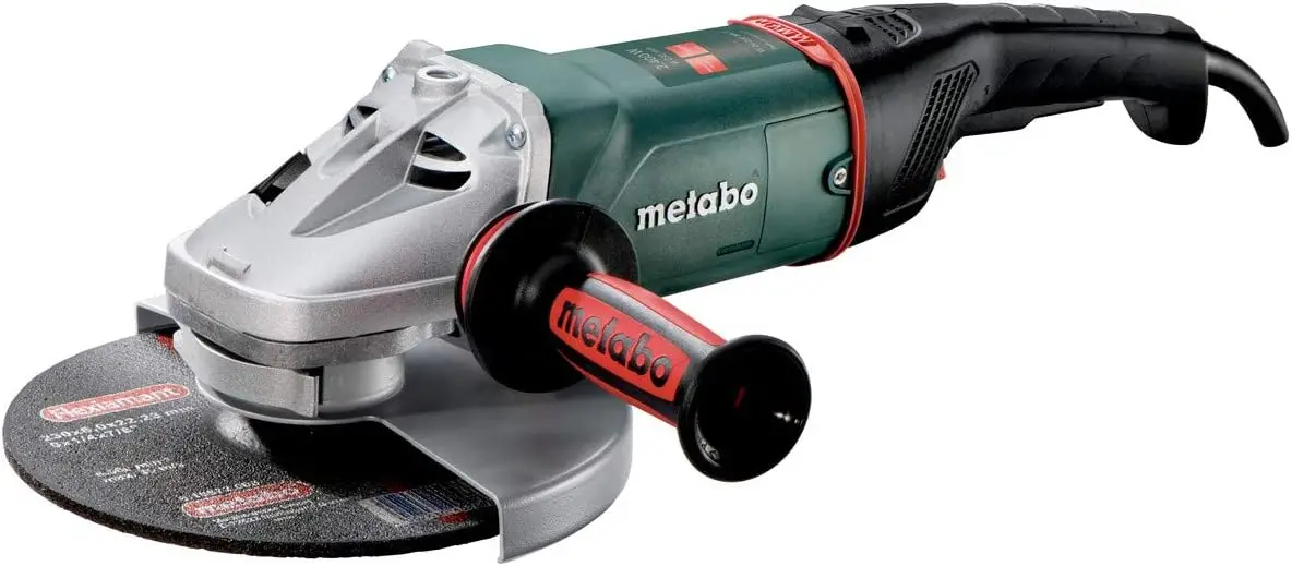 9-Inch Angle Grinder, 6,600 RPM, 15 Amp, Paddle Switch, Metabo VibraTech, Made in Germany, WP 24-230 MVT, 606486420, Green