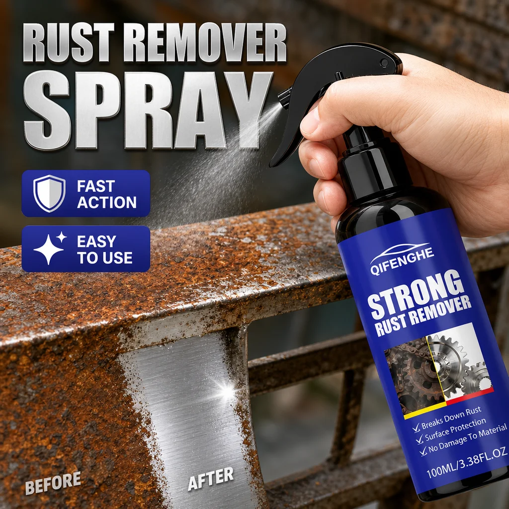 Rust Remover Spray, Strong Fast Action, Easy to Use, Surface Protection, No Damage 100ml