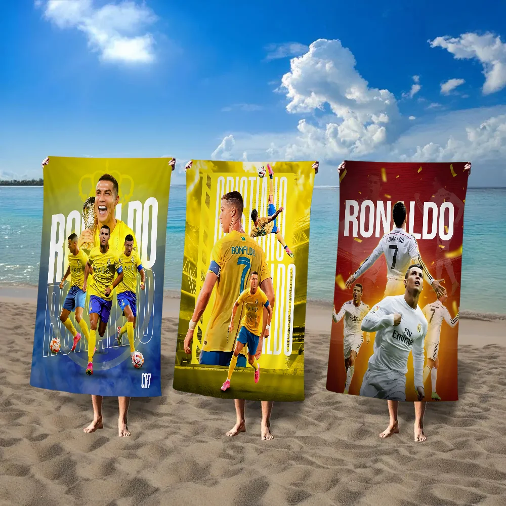 C-Cristiano R-Ronaldo CR7 Beach Towel Summer Kids Large Bath Pool Beach Towel Microfiber Absorbent for Swimming Travel