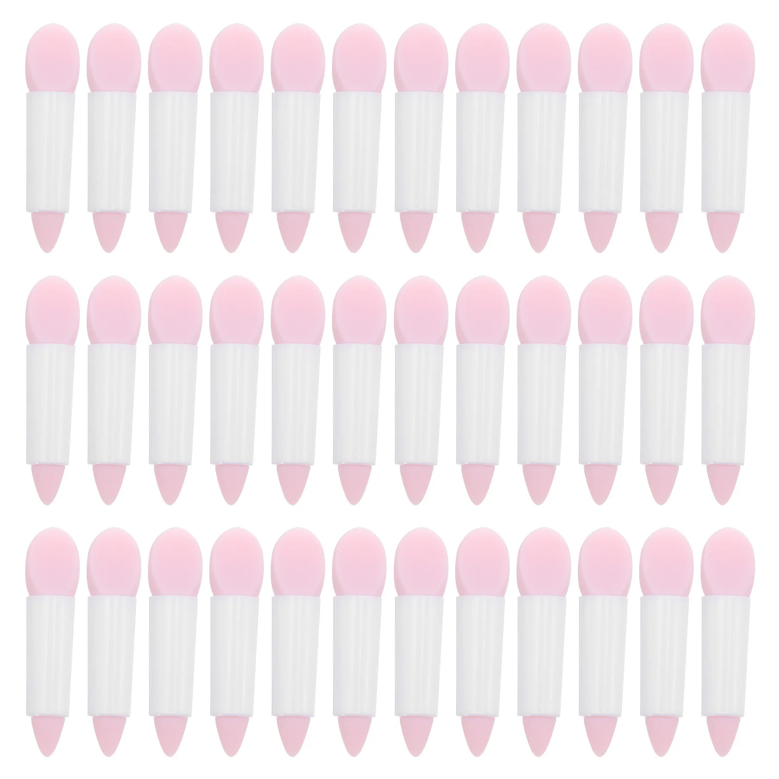

50Pcs Dual Ended Silicone Lip Brush Eyeshadow Makeup Tools Glitter Precision Reusable Pink Makeup Applicator Sticks