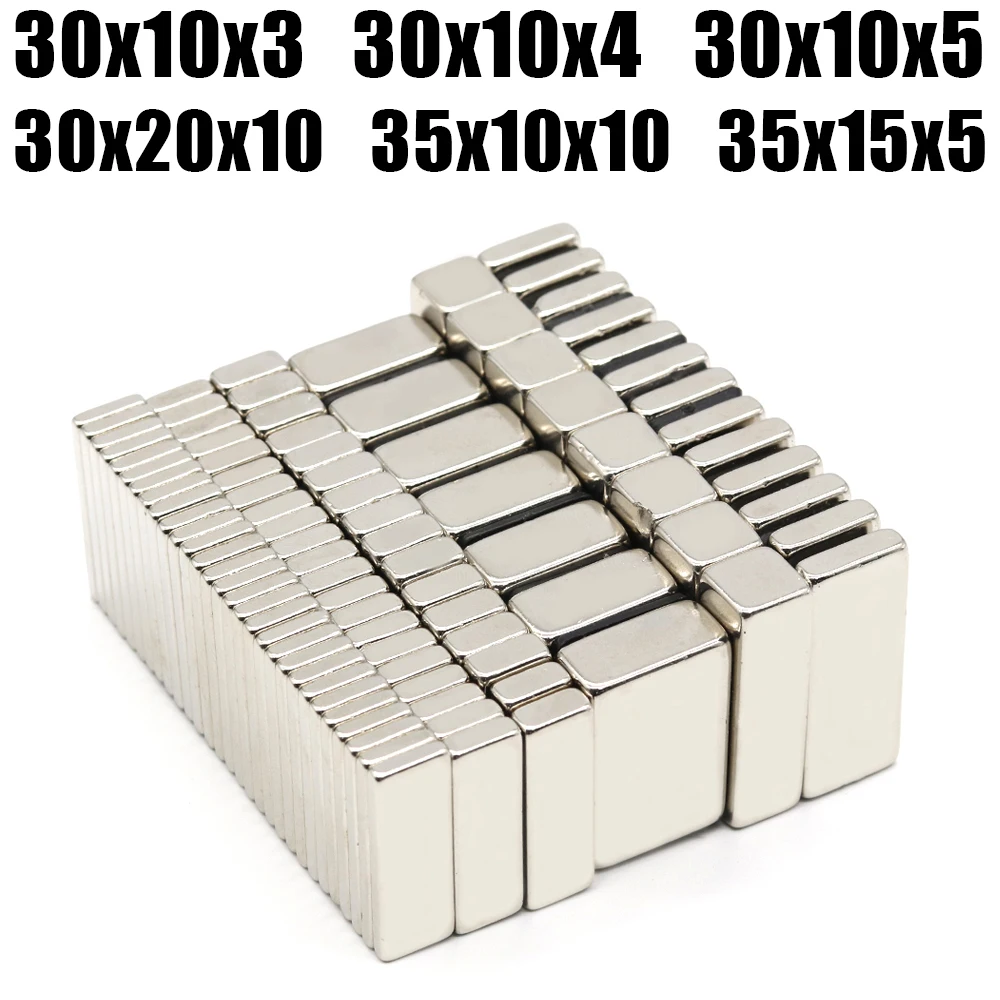 

Super Strong Neodymium Block Magnet N35 NdFeB Powerful Permanent Magnetic iman Refrigerator magnetses for Office Poster