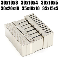 Powerful Magnets Block For Fridge, DIY Projects, Science & Office Use Refrigerator Magnet Tool Parts 30x10x3/4/5mm