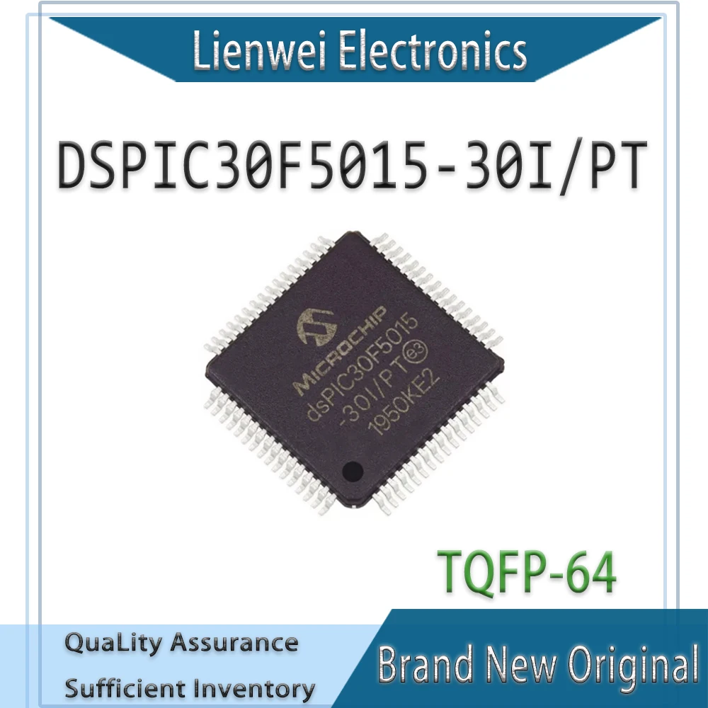 100% New Original DSPIC30F5015 DSPIC30F5015-30I/PT IC MCU Chipset TQFP-64