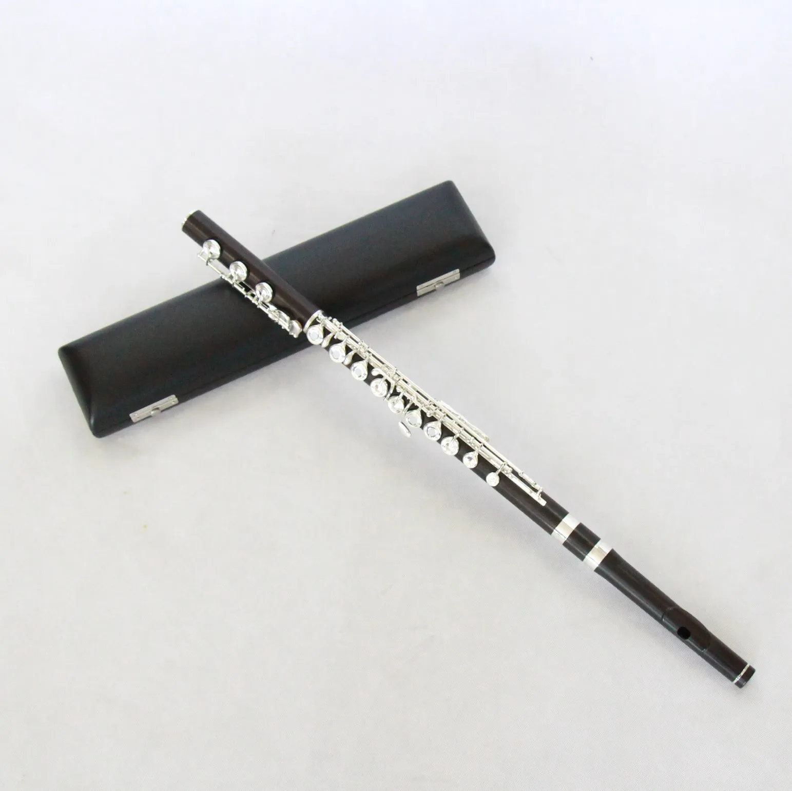 FFL-600S Professional C Flute High End Silver Plated Finish Enony Performance Instrument Flute With Maple Wood Case