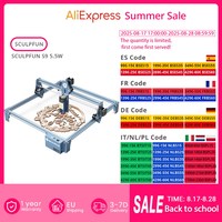 SCULPFUN S9 5.5W Laser Engraver, 0.06mm Ultra-Fine Compressed Spot, Diode Laser, 0.08mm High Precision, Engraving Area 410*420mm
