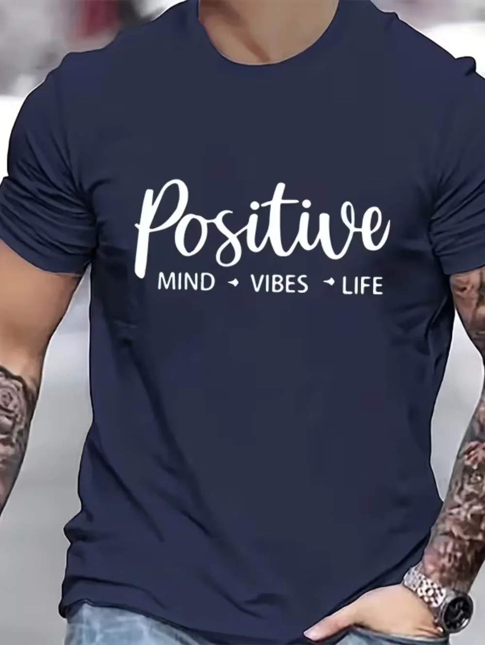 

Men's T-Shirts Funny Letter Print Tops Summer Durable Round Neck Men's Clothing Casual Oversize Loose Pattern Short Sleeved Tee