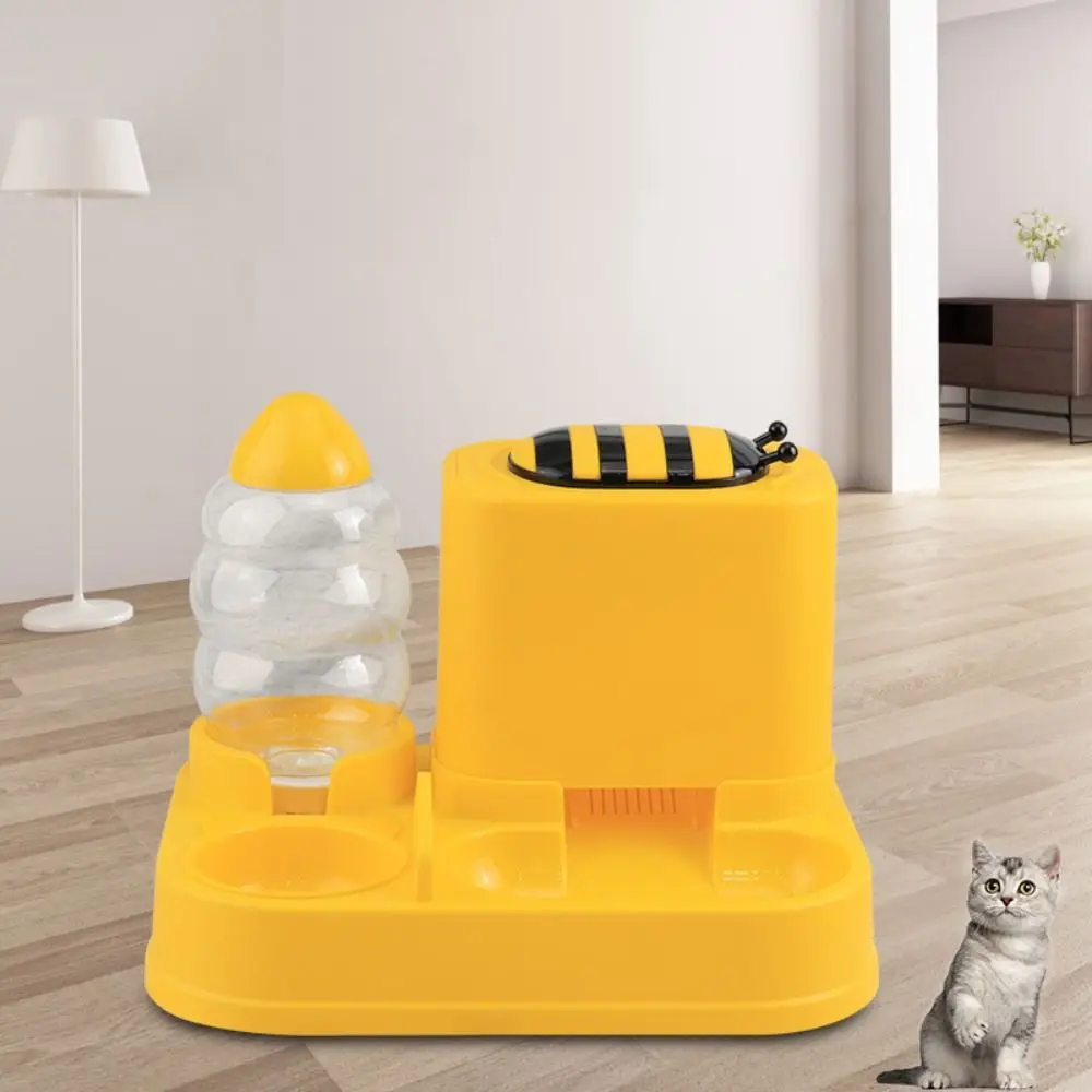 

Large Capacity Pet Automatic Water Dispenser Cute Anti-Slip Cat Feeding and Drinking Basin Multi-use Detachable