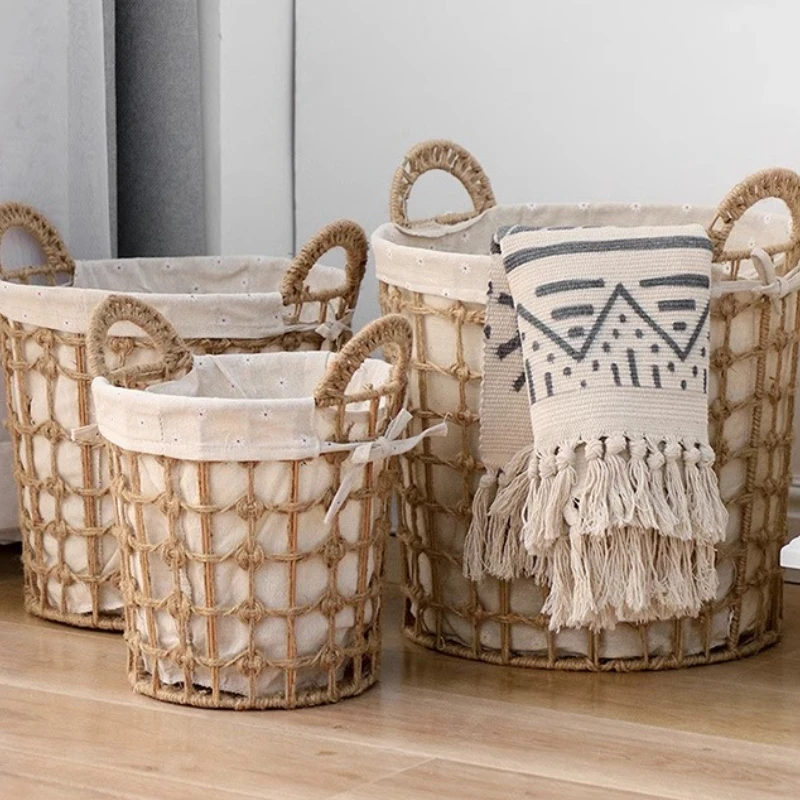 

Retro Japanese Laundry Baskets for Home Dir Clothes Storage Basket High Aesthetic Bedroom Bathroom Clothing Organizer