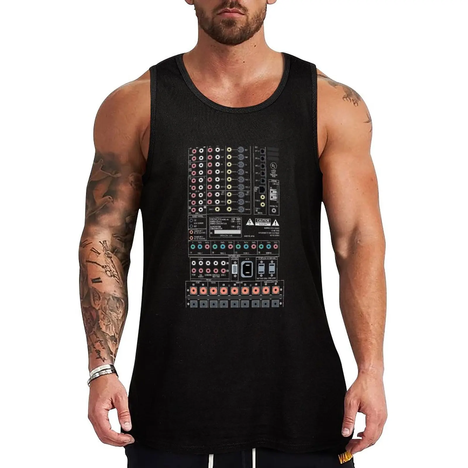 

Audio/Video Input Tank Top Men's clothing mens gym clothes Sports shirt man gym clothing