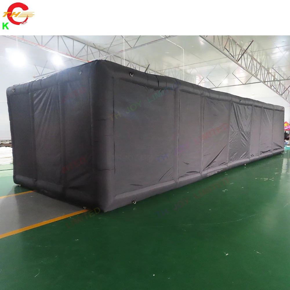 outdoor entertainment 10x3m Black Optional Inflatable Maze Arena Carnival Game Toys Inflatable Halloween Haunted House For Sale