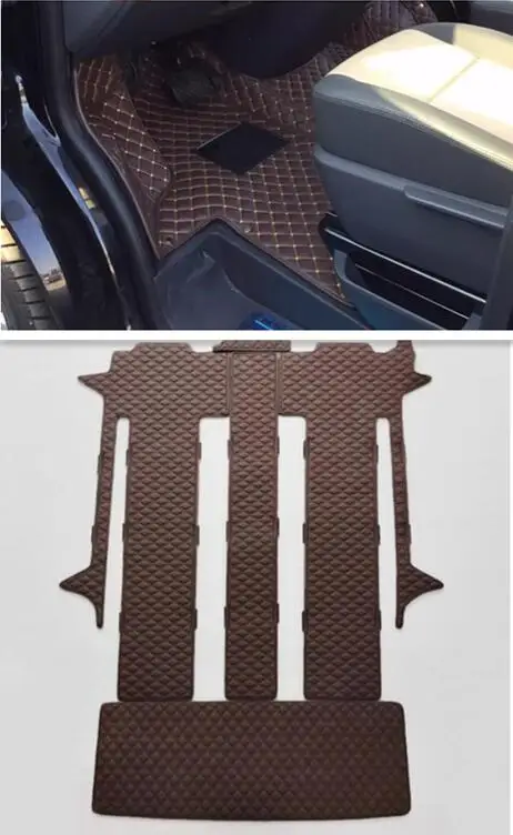 

Custom full set car floor mats for Right Hand Drive Volkswagen Multivan T6 T5 2022-2003 6 7 seats Top quality waterproof carpets