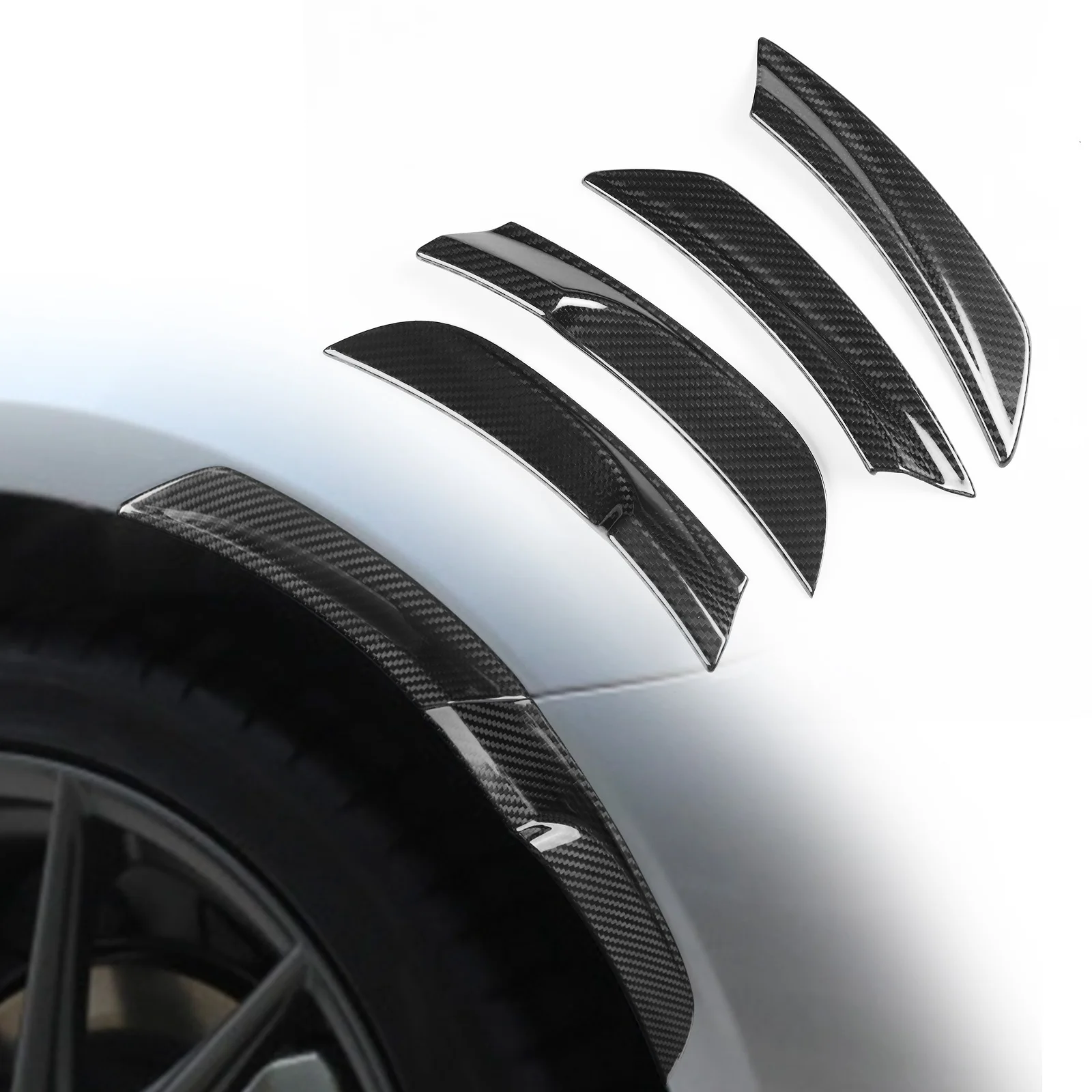 For Subaru BRZ GR86 2022 2023 2024 Rear Wheel Eyebrow Eyelid Arch Trim Real Carbon Fiber
