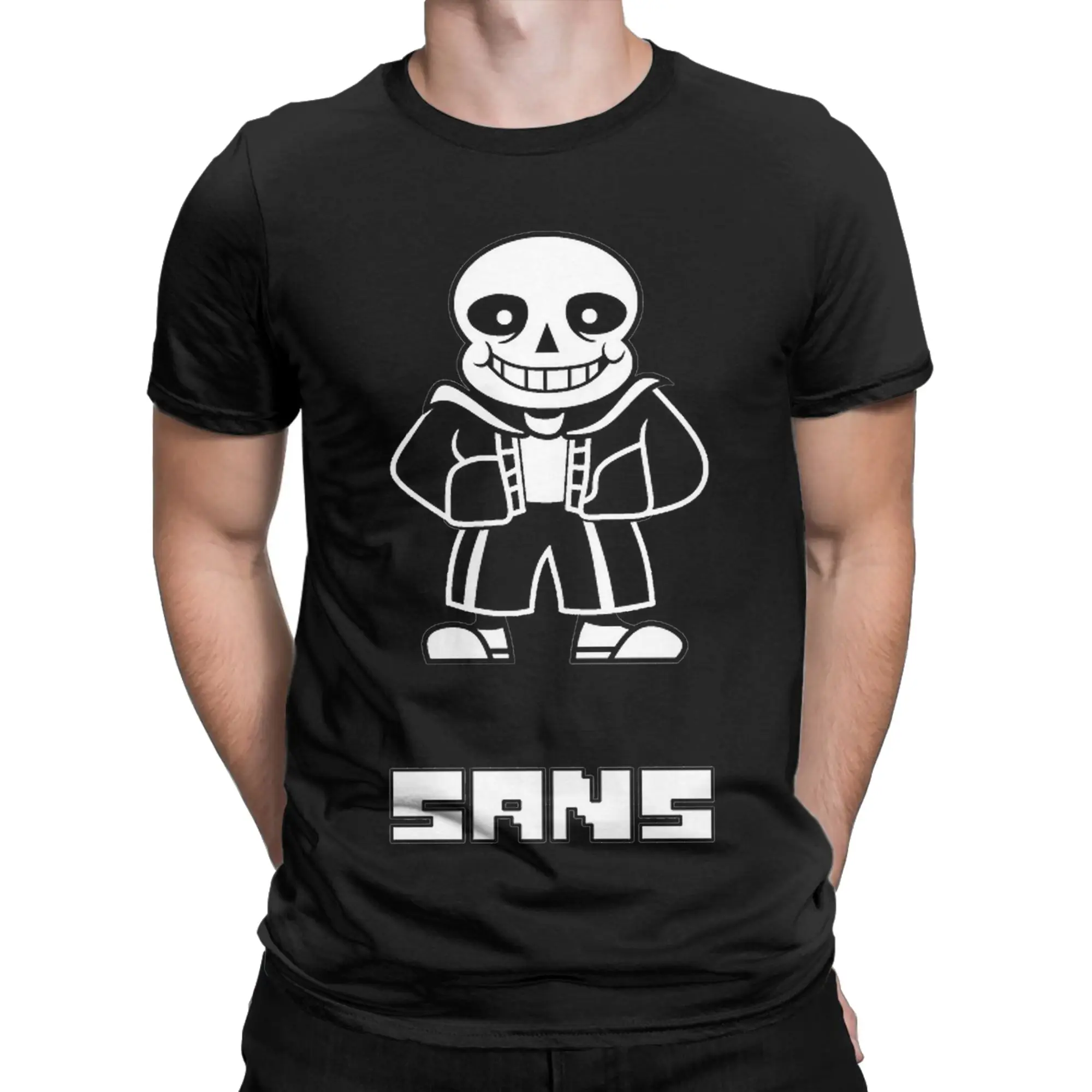Casual Sans Papyrus Undertales T-Shirt Men Cotton Short Sleeve Gaming Round Neck Summer Top Tee