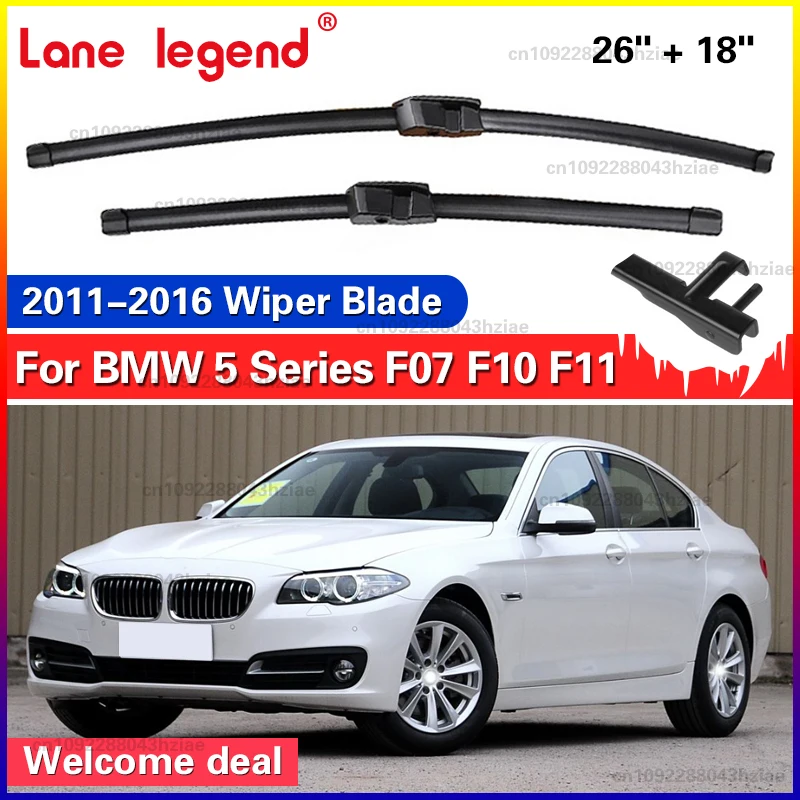 Scheibenwischer LHD Frontwischerblätter für BMW 5er F07 F10 F11 2011–2016 Windschutzscheibe Windschutzscheibe Fenster Regenbürsten 26"+18"