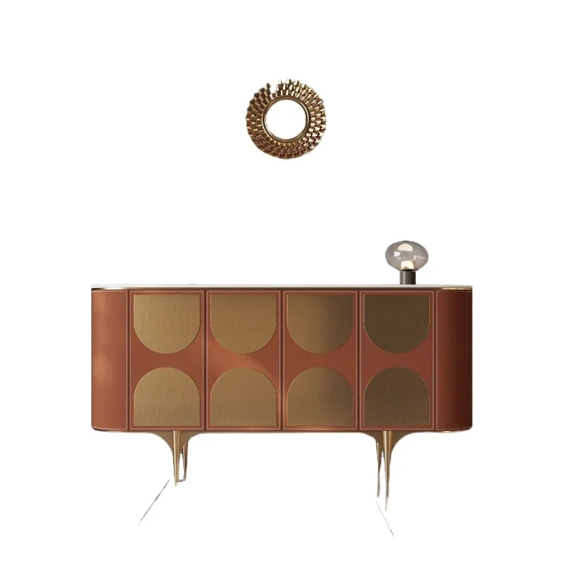 Side cabinet light luxury high sense modern home foyer cabinet entrance partition villa bedroom locker