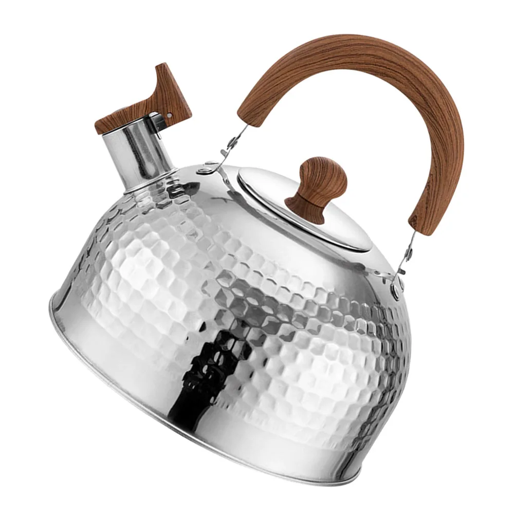 

1pc Stainless Steel Kettle 304 Retro Tea Whistling Stove Top Kettles Large Capacity Heat Insulated Handle Easy Clean Kitchen