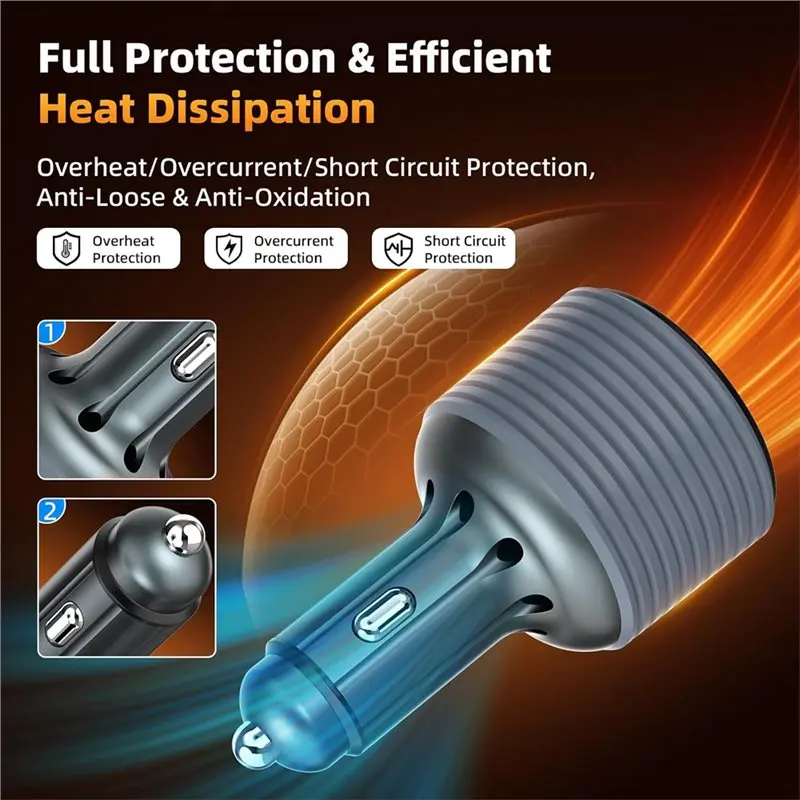 For Starlink Mini Car Adapter, Cigarette Lighter Adapter, 3-In-1 10V-24V To 30V Car Step Up Converter With 10FT DC Cable