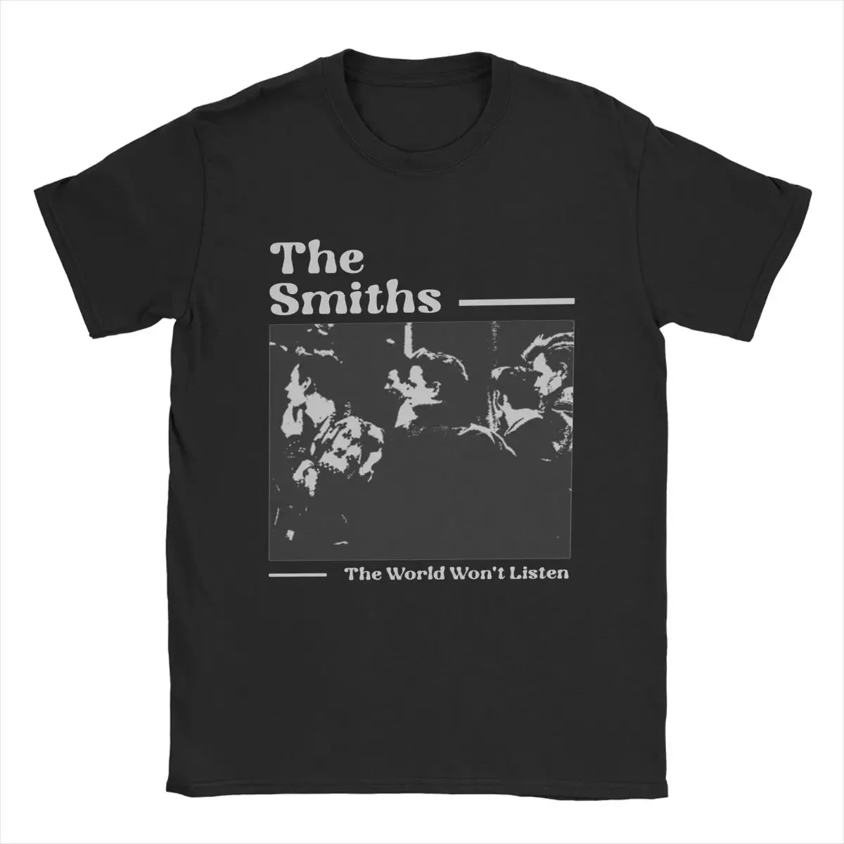 Men's T-Shirt The Smiths The World Won't Listen Vintage Pure Cotton Tees Short Sleeve T Shirt Crewneck Clothes 6XL