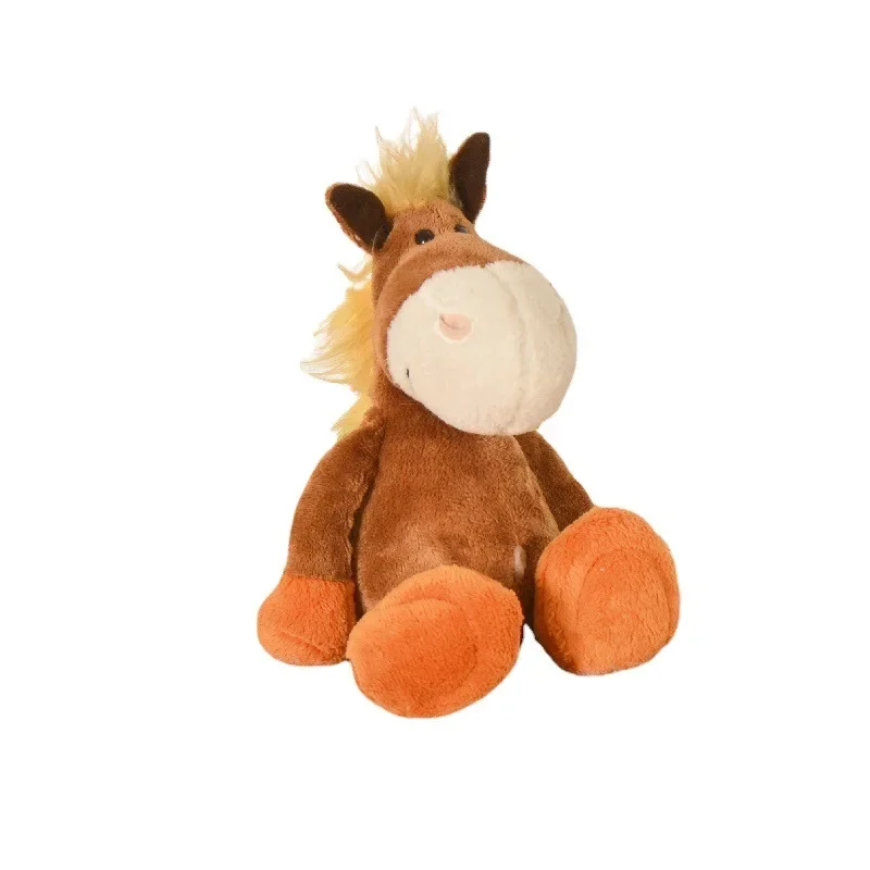 

25cm Stuffed Lifelike Lion Tiger Elephant Monkey Leopard Giraffe Raccoon Doll Simulation Forest Animals Plush Toys for Kids Gift