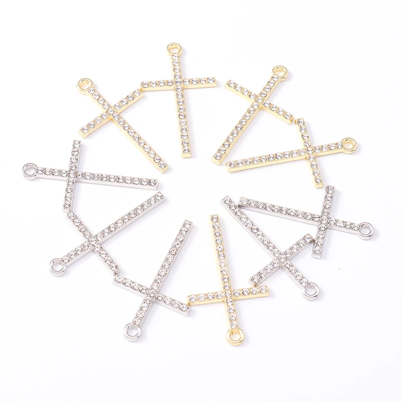 

Duarte 20Pcs/Lot Cute Crystal Alloy Cross Charms Pendants for Jewelry Making Necklaces Earrings Bracelets DIY Crafts Accessories