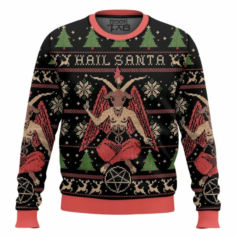 เสื้อสเวตเตอร์ตลกๆ ลายซานตาคลอส ฮาๆ สำหรับคริสต์มาส ชุดคอสเพลย์ปาร์ตี้คริสต์มาส สำหรับผู้ชาย ผู้หญิง ไซส์ใหญ่ สำหรับฤดูหนาว
