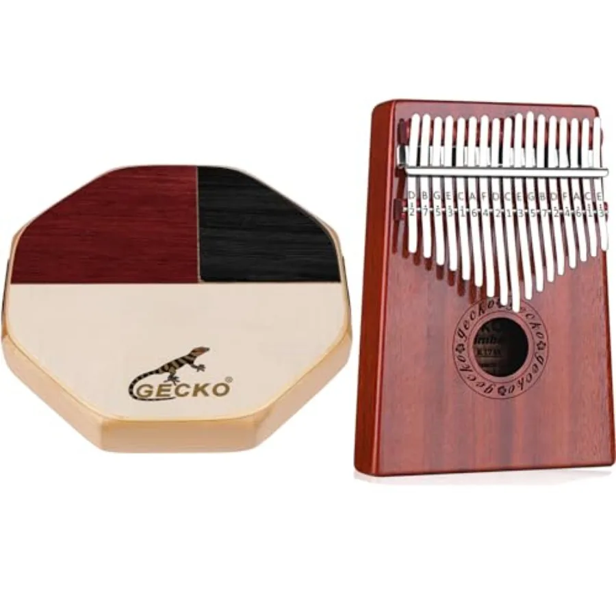 

Rhythmic Harmony Bundle: Kalimba and Cajon Combo Pack for music education, wood material, natural finish, portable and beginner