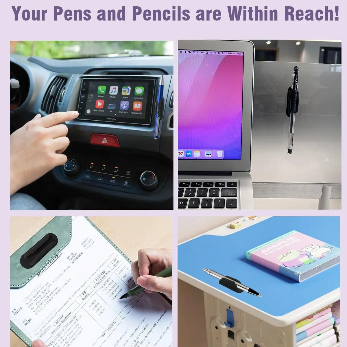 الإبداعية ذاتية اللصق حامل القلم الرصاص القلم رف مكافحة خسر مكافحة السقوط تخزين كليب ل قلم حبر جاف هلام القلم ماركر مكتب عمل الوصول