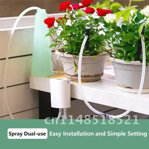 

Timer System Indoor Automatic Watering Pump Controller 8/4/2 Head Pump Flowers Plants Home Sprinkler Drip Irrigation Device