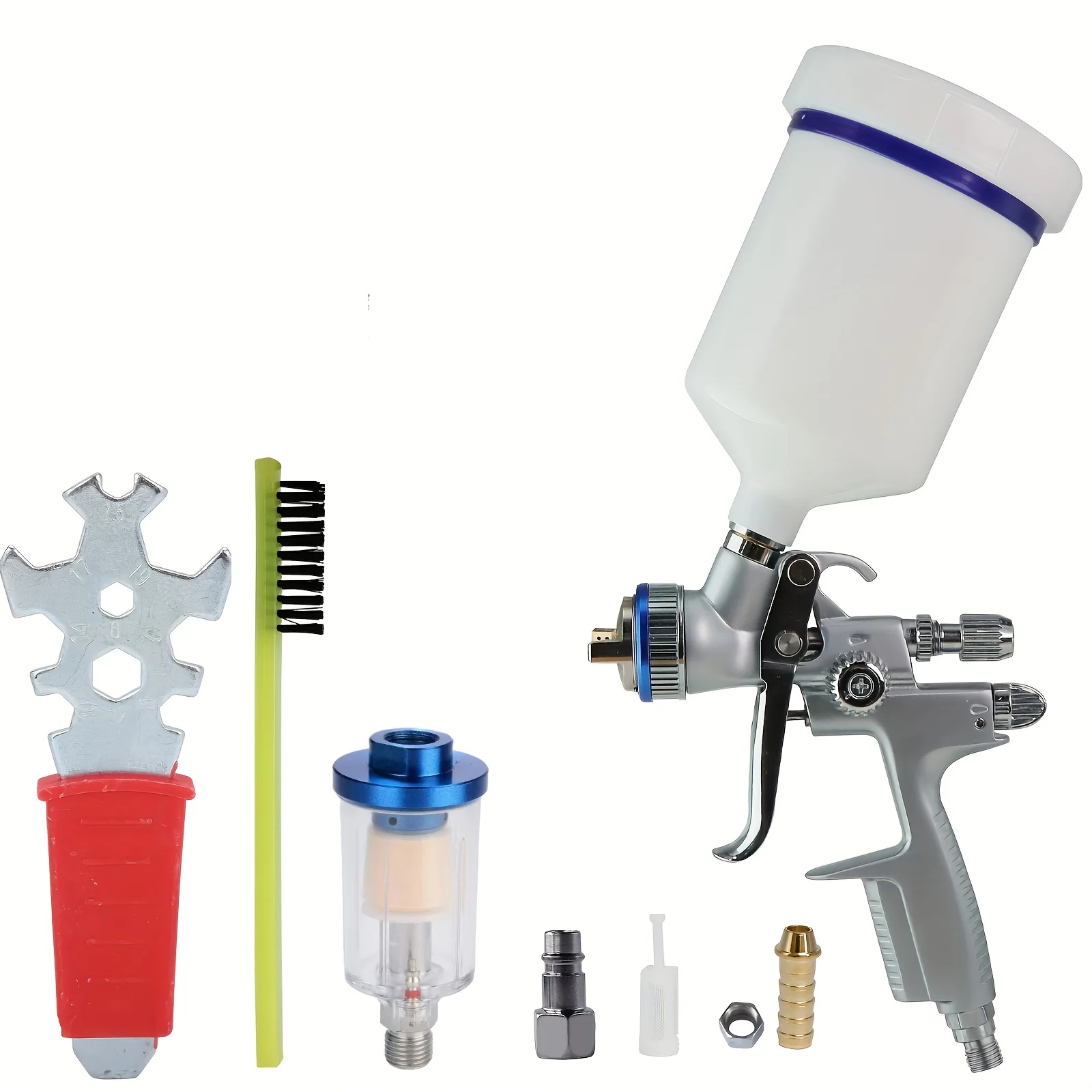 hvlp-13mm-air-spray-gun-with-600ml-cup-easy-to-use-car-paint-spray-gun-automotive-spray-gun-sprayer-suitable-for-cars