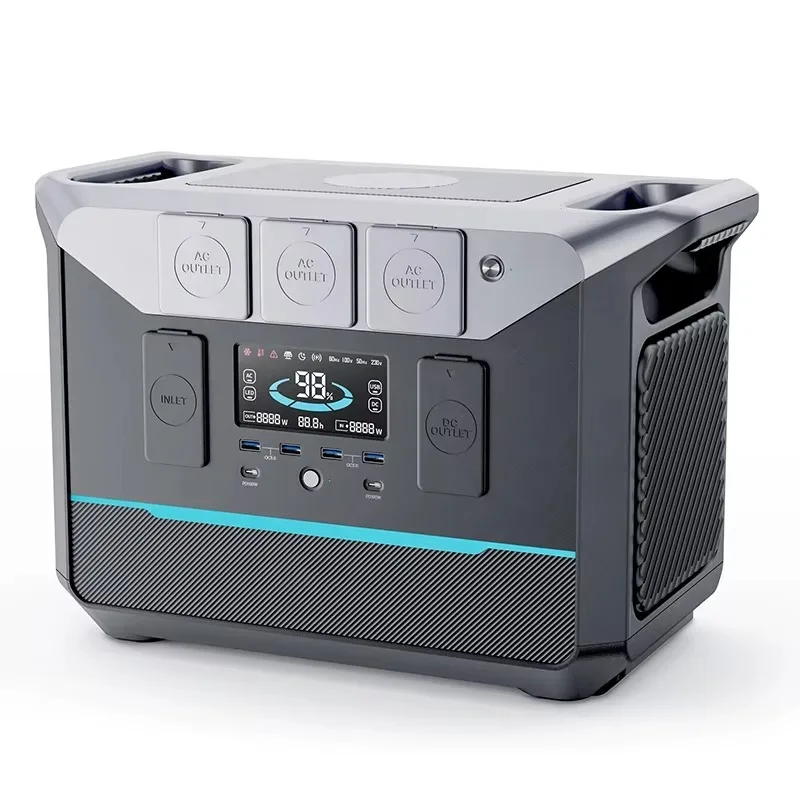 2000W Lifepo4 Battery Outdoor Camping Emergency Power Supply Portable Solar Generator