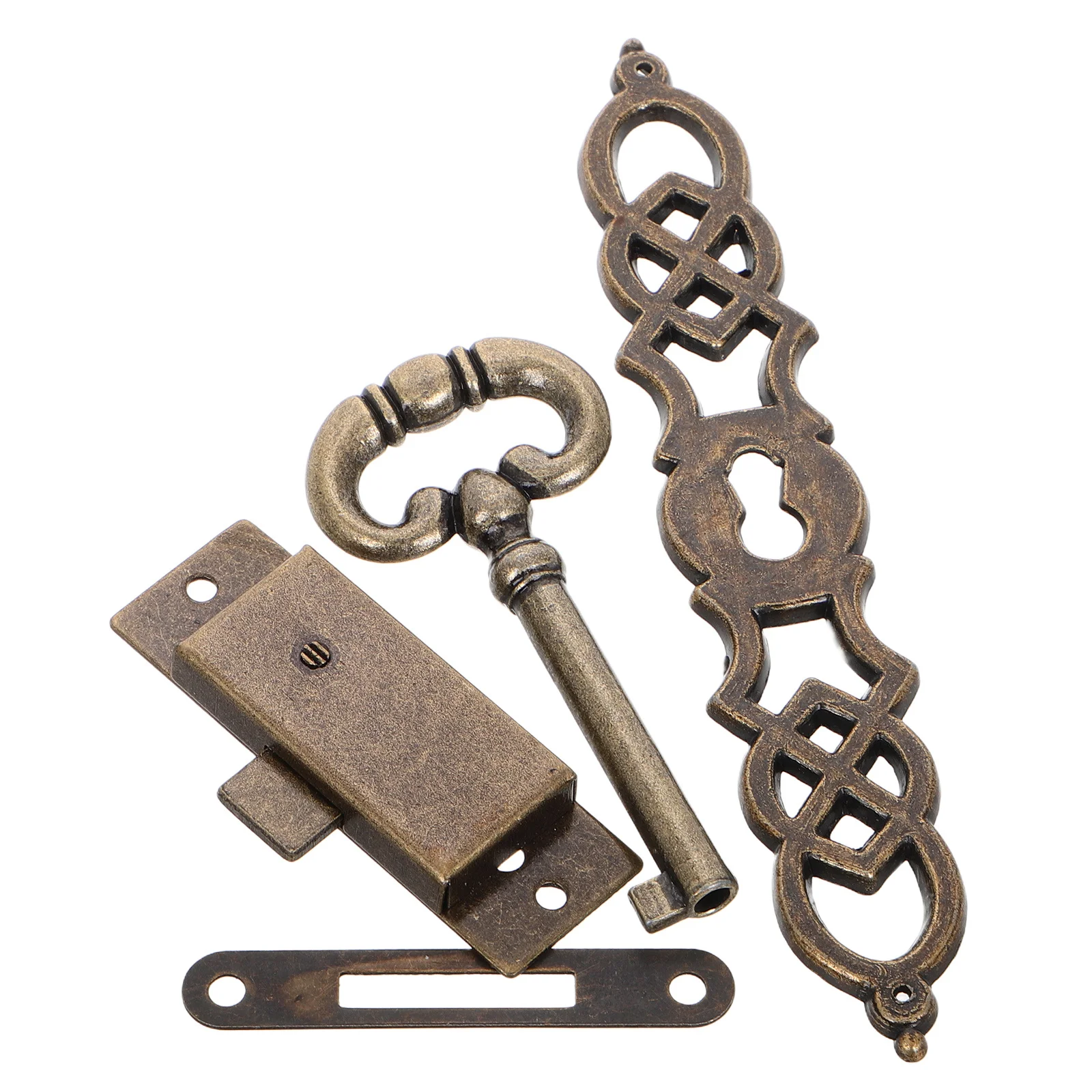 

Metal Clock Door Hardware Kit Diy Floor Standing Clock Accessories Key Lock Cylinder Hinges Vintage Cabinet Handle