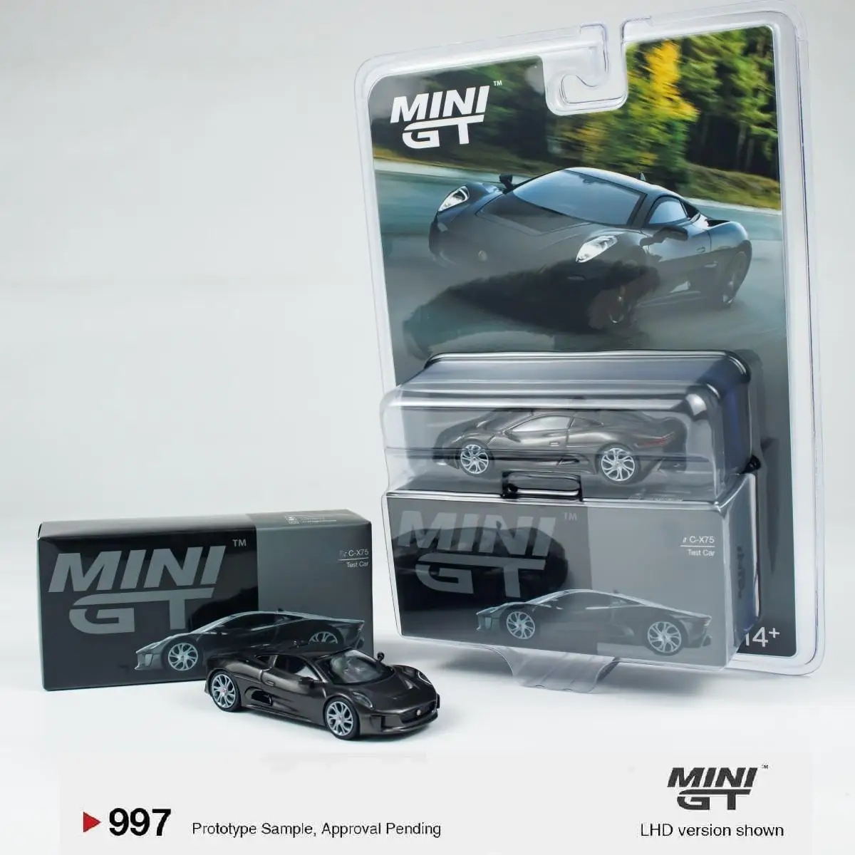 

TSM MINIGT 1:64 #997 BL C-X75 Test Car Black Blister Packaging Die-cast Alloy Car Model Collection Gift