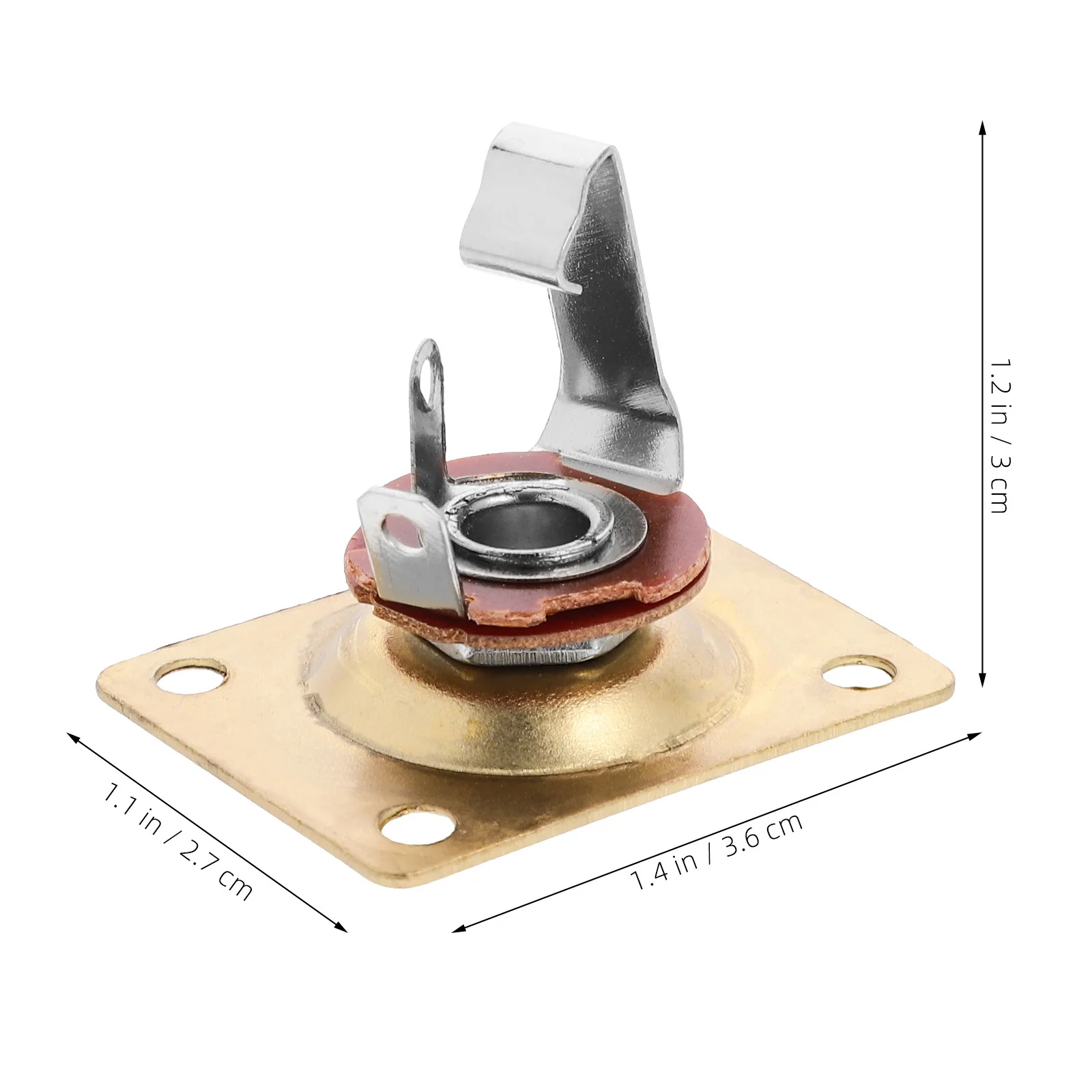 

1Set Sturdy Guitar Input Jack Plate Compact Structure Suitable for Basses Multifunctional Accessory Guitar Input Jack