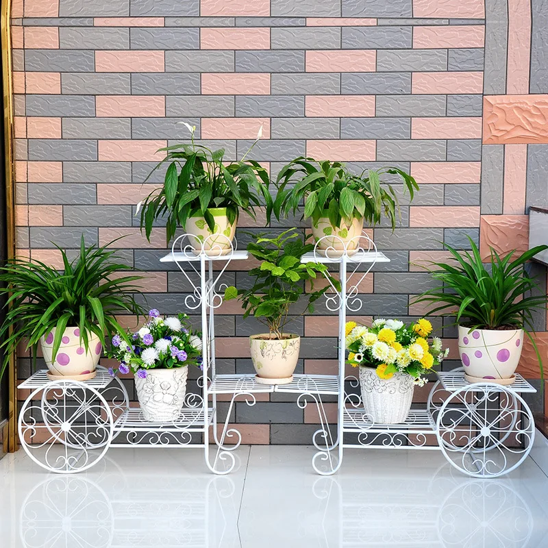 Flower Stand Iron Multi-layer Living Room Assembly Flower Stand Balcony Indoor Iron Flower Stand