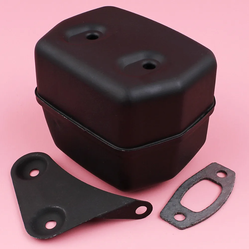 Silenziatore di scarico con Kit guarnizione staffa per Husqvarna 50 51 55, 55 Rancher sega a catena parti di ricambio per utensili di ricambio benzina
