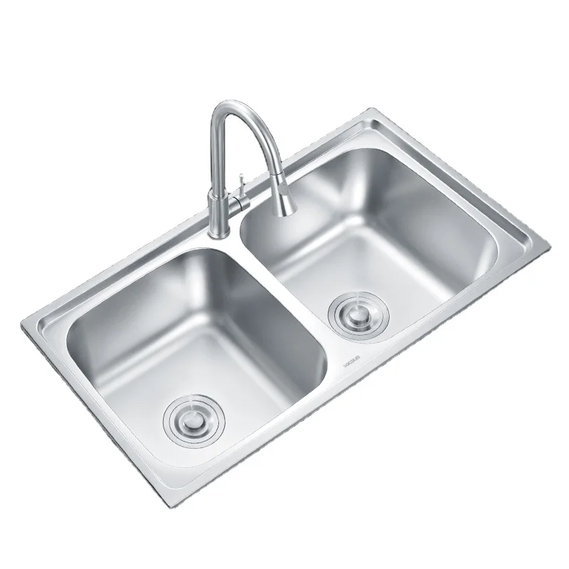 

Высококачественная кухонная мойка, современная кухонная мойка Evier Lavabo De Kitchen из нержавеющей стали с двойной чашей, кухонная мойка с двойной чашей