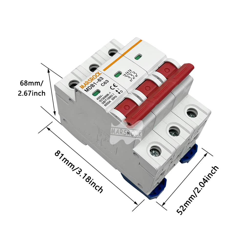 Protezione contro le sovratensioni interruttore del Controller della turbina eolica 63A protezione da sovraccarico vento 3 fasi AC 400V interruttore