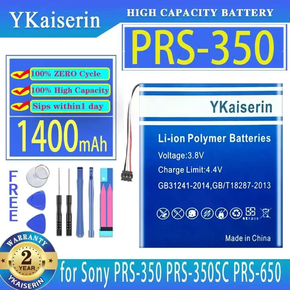 

E - Book Reader Battery Long-Lasting 1400mAh For Sony Prs-350 Prs-350SC Prs-650 Prs-650BC Prs-650RC 1-853-016-11 LIS1459MHPC9SY6